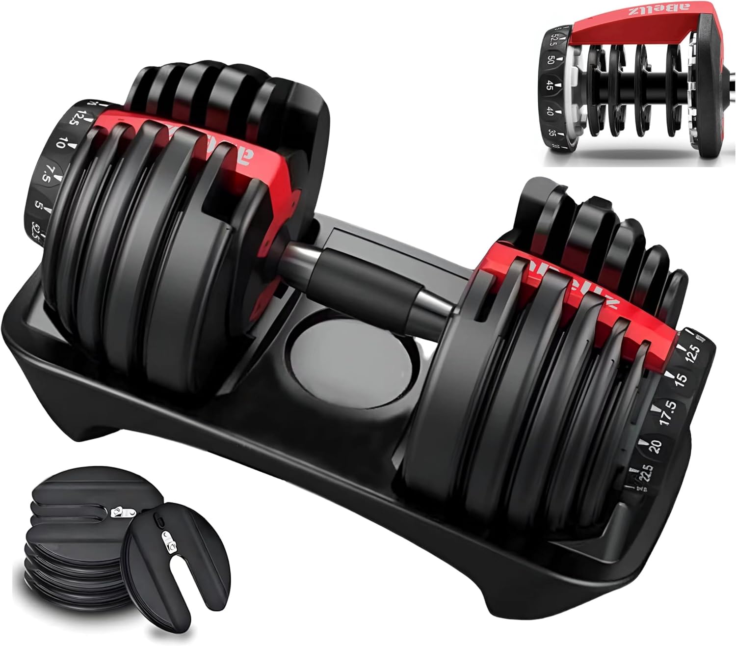 IMFIT 52.5 Lb Adjustable Dumbbell: Adjusts From 5-52.5 Lbs ; 15 Adjustable Weight Settings, COMPACT, SPACE EFFICIENT AND EASY TO USE