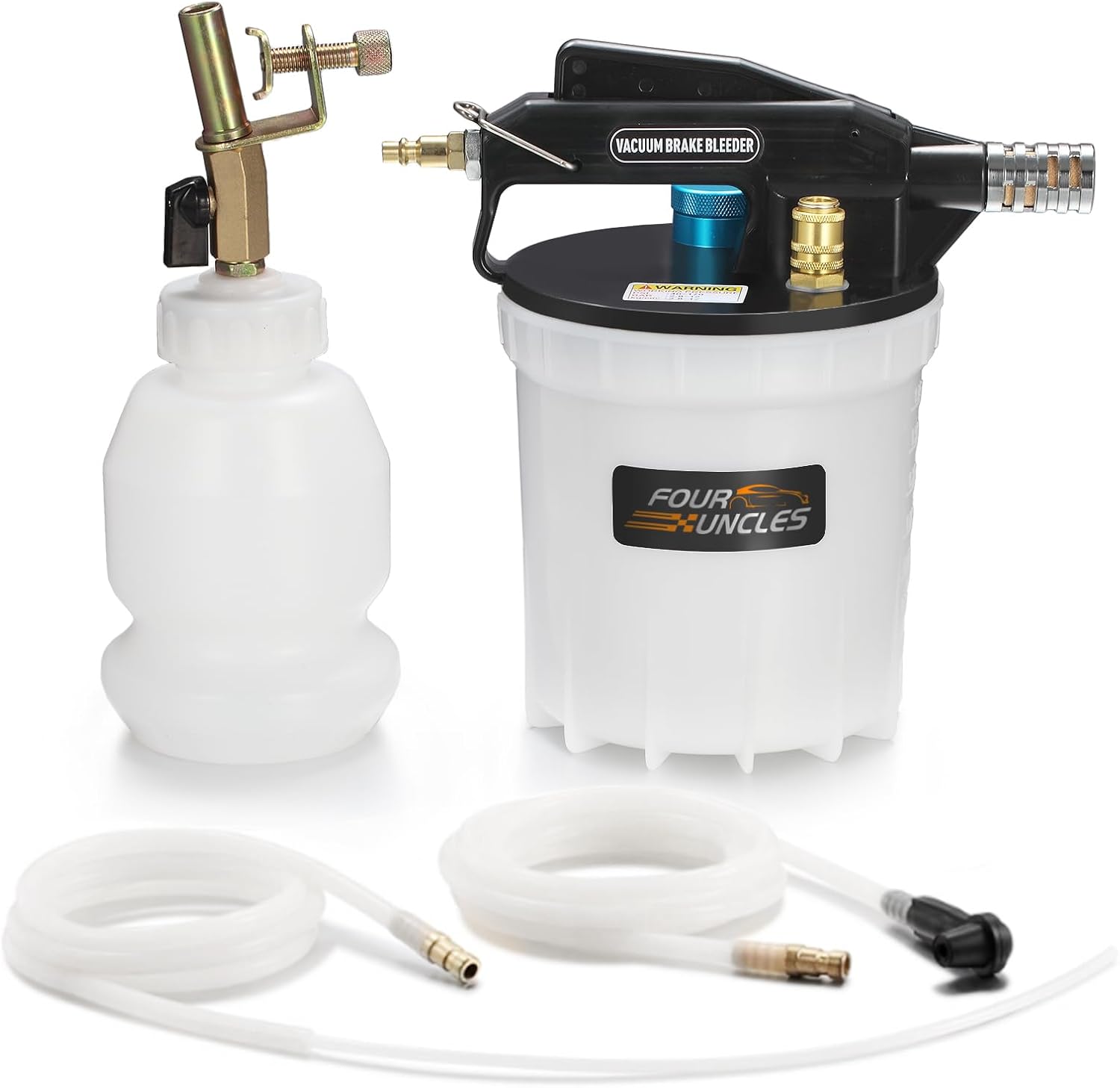 FOUR UNCLES 2L Vacuum Brake Bleeder - Vacuum Brake Bleeder Kit with 2L Brake Fluid Extractor and 1L Refilling Bottle