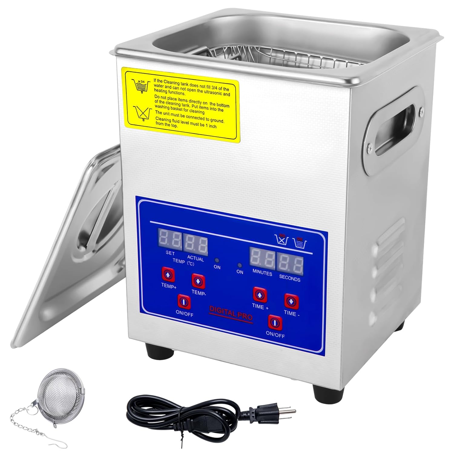 2L Vevor Ultrasonic Carburetor Cleaner Machine, Industrial Ultrasonic Parts Cleaner with Heater and Digital Timer, Ultrasonic Carb Cleaner for Repair alternate view