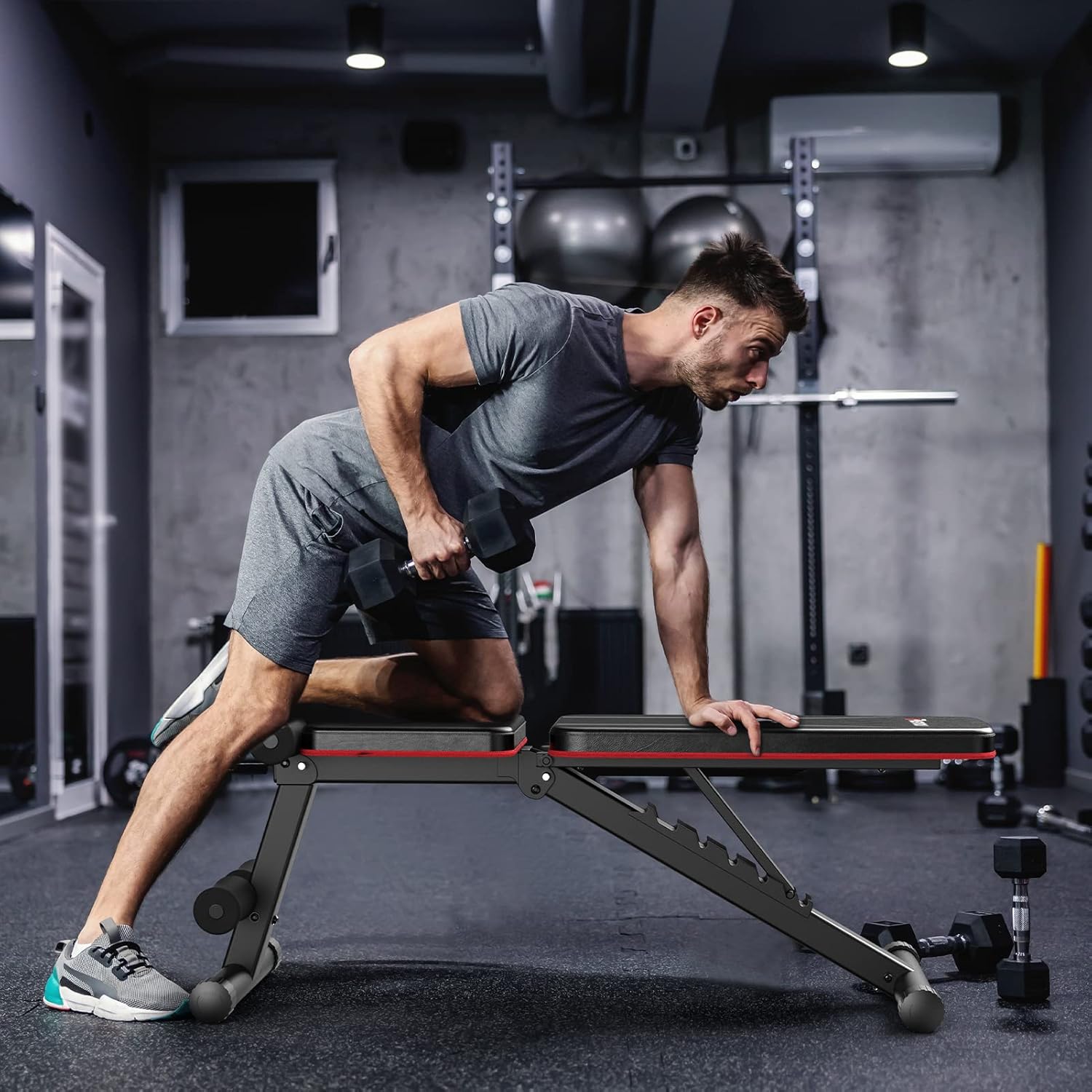 PASYOU Adjustable Weight Bench Full Body Workout Multi-Purpose Foldable Exercise Workout Bench for Home Gym Incline Decline alternate view