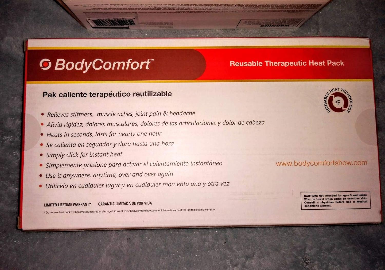 XL Neck & Shoulder Reusable Therapeutic Instant Heat Pack (Extra Large, Red) alternate view