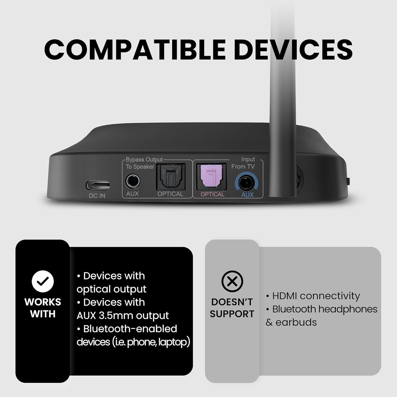 Avantree Quartet 2 - Bluetooth-Compatible Wireless Group Listening Headphones & Transmitte alternate view