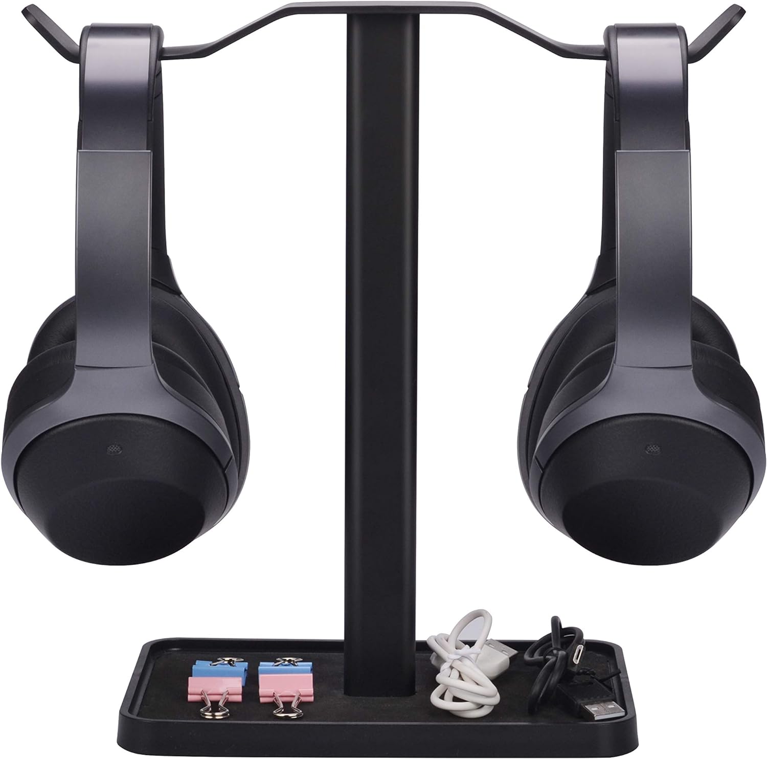 Neetto Dual Headphones Stand for Desk, Aluminum Alloy & Metal Gaming Headsets Holder alternate view